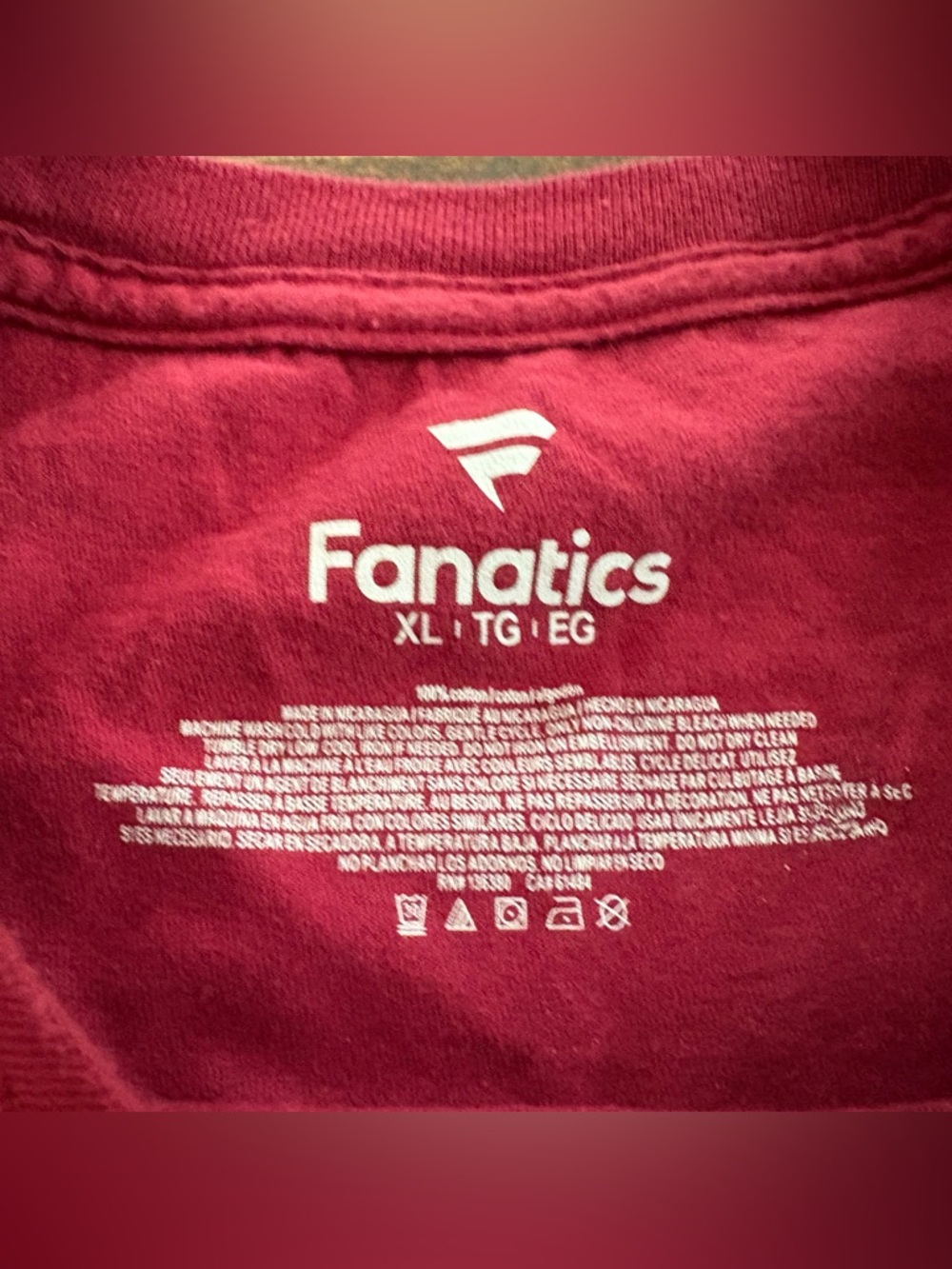 **VIRGINIA TECH** Fanatics Red Logo COLLEGE T-Shirt VT cotton XL X-LARGE